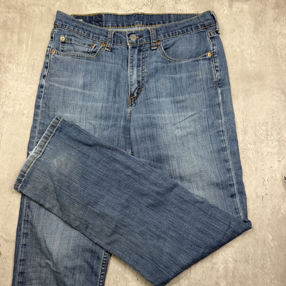Levi's 514 Jeans Mens 32x32 Blue Straight Regular Fit Denim Pants Stretch USA